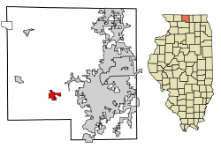 Winnebago County Illinois Incorporated and Unincorporated areas Winnebago Highlighted